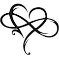 Miniatyrbild 1 av 5: Infinity Heart Väggdekor Metall Väggkonst, Järnkonst Dekoration Present, Evig Kärlek Väggskulptur för Hem Sovrum Vardagsrum
