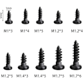Miniatyrbillede 4 af 5: 1000 stk. runde hoved selvtæppende Phillips mini træskruer mini skruer M1 M1.2 M1.4 M1.7 Phillips træskrue kombination høj præcision mikro