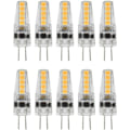 Pikkukuva 1 / 5: 10 kpl G4 LED-lamppua, 2W 3000K AC 12-24V himmennettävät lamput kattokruunuun, kattovalaisimeen, pöytävalaisimeen, lämmin valkoinen