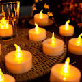 Miniatyrbillede 1 af 5: 24 LED Flammelose Teelys - Realistiske & Lyse, Batteridrevne - Langvarig til Bryllup, Ferie, Fest