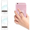 Miniatyrbillede 4 af 4: 6 stk. gennemsigtig mobiltelefon ringholder, rund og hjerteform 360 graders rotation universel ringgrebsholder
