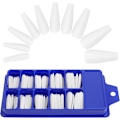 Miniatyrbilde 2 av 5: Matte Akryl Falske Negler Tips Kit Set 100 Stykker Falske Fingernegler Forlengelse Lang  Kiste Ballerina Full Dekning DIY Dekorasjoner white