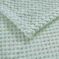 Miniatyrbillede 4 af 5: Flannel tæppe, 167x228 CM blødt sofatæppe, vaffel fleece tæppe til sofa, mintgrønt tæppe