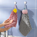 Miniatyrbillede 2 af 5: Chenille hængende håndklæder bløde absorberende mikrofiber håndklæder plys hurtig tørring søde tegneserie frugt håndklæde