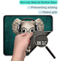 Miniatyrbillede 3 af 5: Gaming musemåtte med syede kanter, premium tekstureret, skridsikker gummibase til bærbar computer, computer og pc, 260 × 213 mm, sød elefant