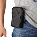Pikkukuva 5 / 5: Matkapuhelimen vyölaukku, crossbody-matkapuhelinlaukku, ulkoilmatkan nylon olkalaukku, vyölenkillä ja karabiinihaalla black 9*16.5*3.0CM