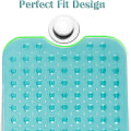 Miniatyrbillede 4 af 5: Badekar måtte 30% Ekstra Lang Bruse måtte Anti-Skridsikker Bade måtte med 200 Sug kopper, 16 x 40 tommer Transparent Green 16 x 40 in