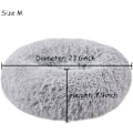 Miniatyrbild 5 av 5: Mini Mellanstorlek Hund Katt Säng Självvärmning Höst Vinter Inomhus Snooze Sovande Mysig Kitty Teddy Kennel Light Grey 23.6”Dx7.9 H