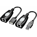 Miniatyrbilde 1 av 5: USB-forlenger 50 meter USB-forlengelsessignalforsterker USB2.0 til RJ45 nettverksforlenger
