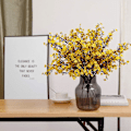 Miniatyrbillede 2 af 4: 6 stk. Kunstige Gypsophila Blomster Kunstige Blomster til Hjemmet Kontor Bryllup Jul Dekoration (Gul)
