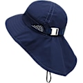 Miniatyrbilde 3 av 4: Sommerbaby Solhatt, Justerbar Beskyttelse Bredbremmet Strandhatt for Barn Jenter Gutter Dark blue