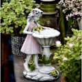 Miniatyrbilde 4 av 5: Solcellelykt Hagepynt Fe Figur Resin Figur Statue Skulptur Dekor