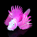 Miniatyrbilde 2 av 4: Kunstig Silikon Plast Lionfish Lysende Simulering Dyr Fluorescens Lion Fish Akvarium Ornamenter 3D Akvarium Dekorasjoner