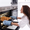 Miniatyrbilde 5 av 5: Varmebestandige ovnshansker, silikon med bomull, doble ovnshansker med bomullsfôr og sklisikker overflate for matlaging, baking, grilling (blå)