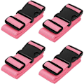Miniatyrbilde 1 av 5: 4-pakning bagasjeremmer for kofferter, reimtilbehør for reiser, multifunksjonell Pink
