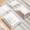 Miniatyrbillede 5 af 5: 20-pak rejsearrangør sæt, genanvendelig pladsbesparende plastik Ziplock poseforsegling tøjpose frostet vandtæt multifunktionel til tøj, sko