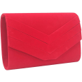 Miniatyrbillede 5 af 5: Womens V Shape Suede Clutch Aften Prom Purse Bridal Skulder Håndtasker