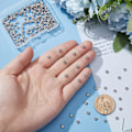 Miniatyrbild 5 av 5: 36 st antika silverfärgade retro-stil jul snöflinga tusensköna distanspärlor för smyckestillverkning, ca 4 mm i diameter, hål: 1,2 mm