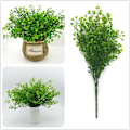Miniatyrbillede 3 af 5: Kunstig busk buske plast falske grønne planter bryllup indendørs udendørs hjem have balkon køkken 4 stykker