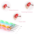Miniatyrbilde 5 av 5: Neglekunst Dotting Verktøy, Negle Skulpturering Penn Dual Hode, 5 Deler Neglekunst Maleri Dotting Børste Verktøy for Negledesign
