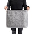 Miniatyrbillede 4 af 5: Opbevaringskasser, 33*33*33 cm Foldbare Tykke Canvas Opbevaringskurve med Tovhåndtag til Tøj, Legetøj, 4 Pak Rojo vino