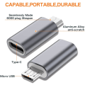Pikkukuva 2 / 5: USB C - Micro USB -sovitin (4 kpl) - Tyyppi C - naaras - Micro USB - uros - Muunninliitin tukee latausta ja tiedonsiirtoa (harmaa)