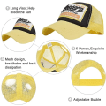 Miniatyrbilde 5 av 5: Baseball Cap Mesh Hatter Unisex Broderte Bokstav Patch Casual Hatter Hip Hop Sol Hatter Yellow
