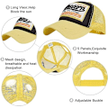 Pikkukuva 5 / 5: Baseball-lippis, verkkolippikset, unisex, kirjailtu kirjainpaikka, rento lippikset, hip hop -aurinkolippikset Yellow