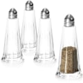 Miniatyrbillede 1 af 5: 4-delt krydderirystelsessæt, salt- og peberkværne i glas med metal låg, krydderidispenser, shaker til madlavning og køkkenudstyr