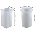Miniatyrbillede 2 af 4: Sæt med 2 stribede cylinderforme til stearinlysfremstilling, 3D geometriske silikoneforme til duftlys