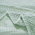 Miniatyrbillede 3 af 5: Flannel tæppe, 167x228 CM blødt sofatæppe, vaffel fleece tæppe til sofa, mintgrønt tæppe