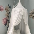 Miniatyrbillede 1 af 5: Dome Sengetæppe, Myggenet, Børns Læseværelse Sengetæppe, Børneværelse Indretning, Soveværelse Indretning (Chiffon Sengetæppe-Hvid)