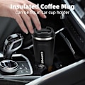 Miniatyrbild 5 av 5: Reseförvaringsmugg för kaffe, 380 ml Isolerad kaffekopp med läckagesäker lock, Återanvändbar dubbelväggig vakuumtermosmugg i rostfritt stål