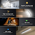 Miniatyrbild 2 av 3: 36 LED-skåpslampor, USB-laddningsbara trådlösa LED-garderobslampor med rörelsesensor, LED-belysning (2-pack)