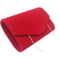 Miniatyrbillede 4 af 5: Womens V Shape Suede Clutch Aften Prom Purse Bridal Skulder Håndtasker
