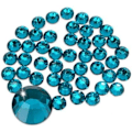 Pikkukuva 1 / 2: 576 kpl liimaa kiinnitettävät flatback-timanttikorut lasi-timanttikorut kynsien koristeluun askartelukoristeisiin vaatteisiin kenkiin Blue Zircon 576pcs
