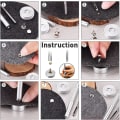 Miniatyrbilde 4 av 5: Lærnitter 480 sett 3 størrelser Dobbelt nitte Metall rørformede nagler med 3 stykker festeverktøy og hulltang, for DIY håndverk erstatningsnitter