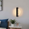 Miniatyrbillede 5 af 5: 6W dæmpbar LED væglampe, moderne indendørs aluminium væglampe, LED væglampe senglampe, sort rund akryl væglampe, 3000K-6500K