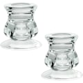 Miniatyrbilde 1 av 5: Klart glasslysstativ, 2 stk. glass telysstativ for søylelys, spisslys - Dia 0,94 tommer/2,4 cm