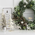 Miniatyrbillede 4 af 5: Julelys med rensdyr 10 LED lyskæde Soveværelsesdekorationer Vandtæt indendørs fe lys