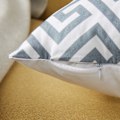 Miniatyrbillede 5 af 5: 100% Holdbar Canvas Firkantet Dekorativ Pudebetræk til Sofa, Sæt af 6, 18×18 Tommer Grey