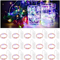 Miniatyrbild 1 av 5: 15-pack LED-slingor, batteridrivna LED-fe-ljus vattentät silverkoppartråd 2M 20 LED stjärnhimmelsljus (färgglada)
