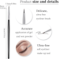 Miniatyrbillede 2 af 5: Professionelt Ultratyndt Vinklet Eyeliner Børstesæt - 3 Pak Præcisionsbørster til Skarp Liner, Definerede Bryn & Detaljering