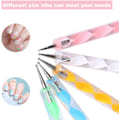 Miniatyrbild 4 av 5: Nagelkonst Dotting Verktyg, Nagel Skulpteringspenna Dubbelhuvud, 5 Delar Nagelkonst Målnings Dotting Borstverktyg för Nageldesign