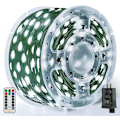 Miniatyrbild 1 av 5: Julbelysning 1000 LED 100 meter, IP67 Vattentät Plug-in Julgransbelysning med Fjärrkontroll, 8 Lägen, Dimbar, Hus Juldekorationer black