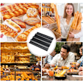 Miniatyrbild 5 av 5: Baguettebakplåt, perforerade franska baguettformar för 4 baguetter black