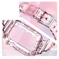 Miniatyrbilde 5 av 5: Kompatibel med Apple Watch 44/45mm Rembeskyttelse Silikon Justerbar Transparent Rosa