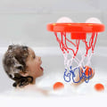Miniatyrbillede 3 af 5: Sjovt basketballsæt med kurv og bold - Børne- og småbørns badekarsskyder har kraftig sugekop til børn, drenge, piger, børn, krus, babybadekarlegetøj, gaveæske