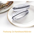 Miniatyrbild 3 av 5: 2x Rostfria Handnaglar Borste, Nagelborstar Hårda Borst Nagelrengöring Skrubbborste