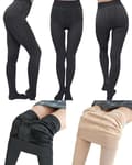 Forede vinterleggings med sokker - Kvinder - Holder dig varm black